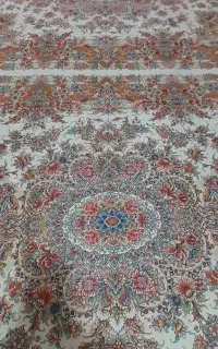 فرش جفت ۹متری۳۰رج خطیبی حاشیه ابریشم اصل