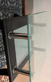 دو عدد جلو مبلی پایین چوب با دوام وشیشه