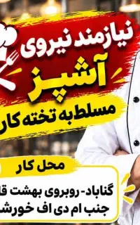 نیاز مند ب آشپز نو جوان