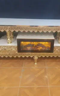میز تلویزیون با نمایشگر شومینه (نو) استفاده نشده،