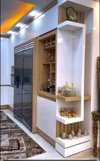 کابینت هایگلاس ام دی اف منبران کمددیواری