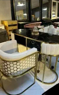 میزناخن دو نفره باکشو/صندلی مدل زین اسبی/کانتر
