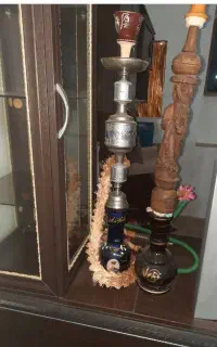 قلیان چوبی وفلزی