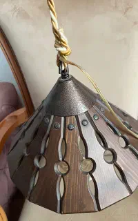 لوستر تک حباب چوبی