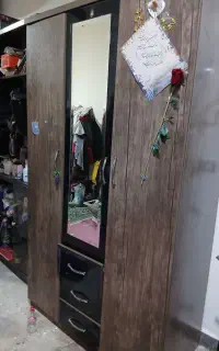 کمد لباس و کتابخانه چوبی