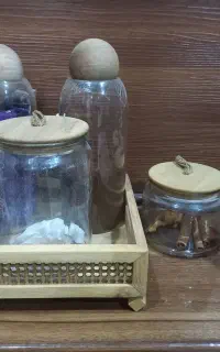 بانکه درب چوبی همراه سینی چوبی مخصوص