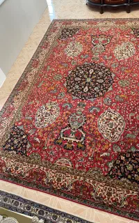 فرش دستبافت آنتیک طرح شکارگاه