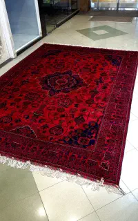 فرش دستبافت ۹ متدی کرک مرینوس جام شراب