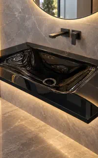 روشویی شیشه‌ای عمده و تک
