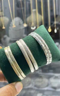 النگو سایز ۲ و دستبند نقره در حد نو
