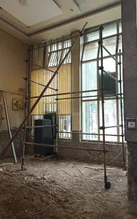 داربست فلزی تخته زیر پایه چرخ داربست
