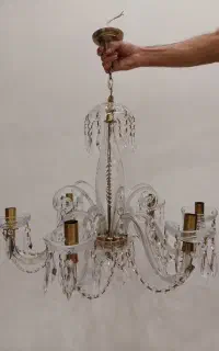 لوستر کریستال شش شاخه