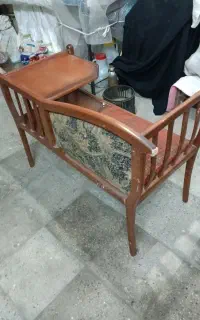 میز تلفن چوبی