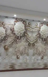 آموزش نصب کاغذدیواری پوستر سه بعدی کفپوش پارکت