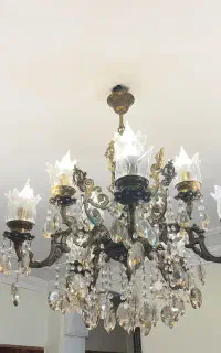 لوستر ۱۰ شعله جنس برنج
