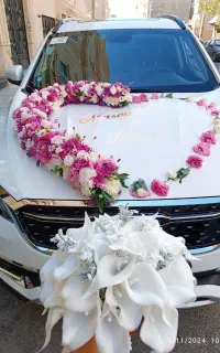 ماشین عروس و دسته گلهای خاص