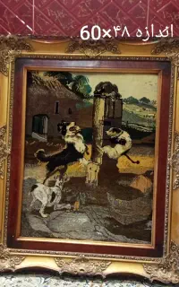 تابلو فرش نیمه ابریشم دست بافت