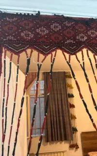 آویز پرده دست بافت