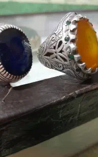 انگشتر نقره نگین جواهری