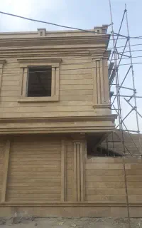 سنگکاری نما.کاشیکاری. نصب سرامیک با چسب