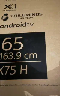 تلوزیون 65 اینج اندروید سونی شکسته