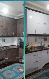 بر چسب کابینت با هزینه نصب متری ۴۵۰ هزار تومن