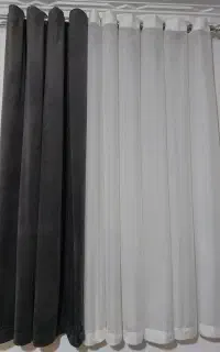 پرده پانچ با چوب پرده نو هستن طول عرض ۱۷۰ در ۱۳۰