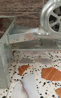 منقل گالوانیزه کبابی فن دار درب کشویی