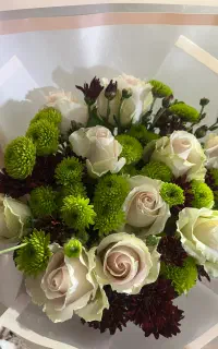 دسته گل رز طبیعی