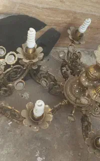 یک جفت لوستر۶شاخه برنج ۱۷۰۰۰۰۰۰