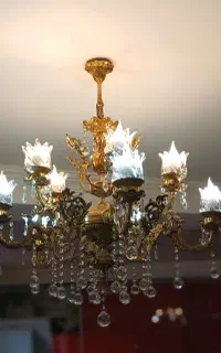 دو عدد لوستر برنزی(سیاه قلم)و سنگین