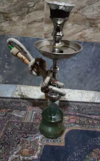 قلیان برنجی روکش کروم