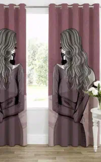 پرده آرایشگاه زنانه تصویرچهره،لوگوسفارشی کد۵۱