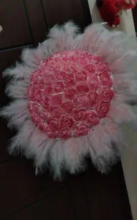 گل رز ربانی/روبان باکس گل/دسته گل با کیفیت و حجیم