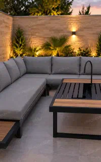 code77 صندلی باغی مبل باغی پروفیلی 7نفره rofgarden