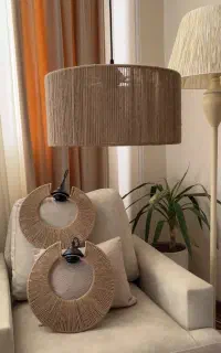 لوستر رافیا و مکرومه