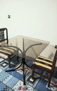 میز ناهار خوری ۴ نفره با ۲ صندل ۴ میلیون و نیم