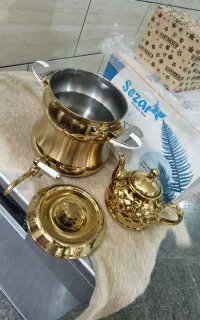 آنتیک کتری و قوری استیل اصلا استفاده نشده