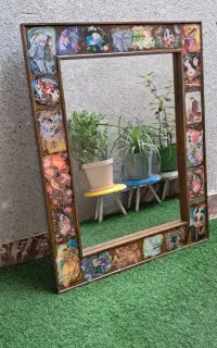 آینه رزینی ودکوپاژسوخته