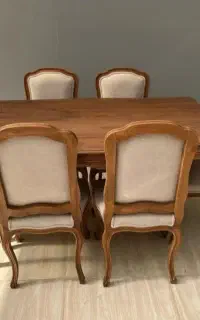میز نهار خوری ۶نفره رنگ فندوقی اماده تحویل