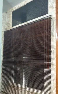 پرده شید کرکره چوب طبیعی درجه ۱