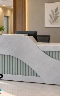 میز پذیرش لوکس سفارشی کد۱۱۰۰/نیمکت نیمست مبل