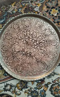 سینی مسی قلم زنی