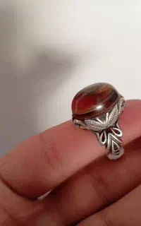 انگشتر نقره رکاب شمع پروانه