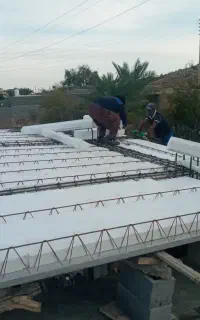 استا بنا سقف سبک اسکلت بتن دوبلوکه بامصالح چکی