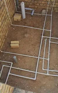 لوله کشی آب و فاظلاب و تخریب