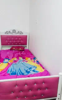 تخت یک نفره دخترانه صورتی