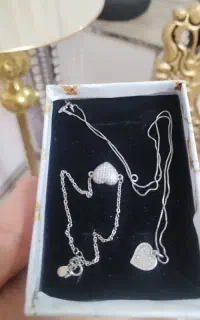 گردنبند و دستبند نقره