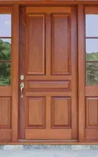 درب ورودی تمام چوب طرح هفت