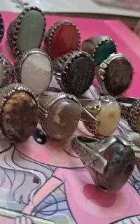 ۱۴ عدد انگشتر با نگین معدنی